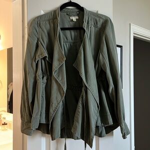 Hunter green cinch waist jacket